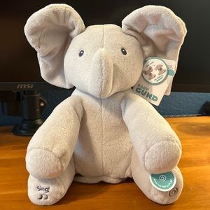 New Gund Animated Flappy The Elephant Peek A Boo Plush NWT